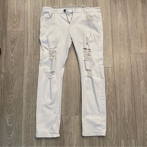Men’s White Ripped Jeans
